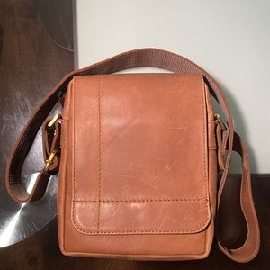 Handmade Brown Leather Shoulder Bag -Made In Greece.